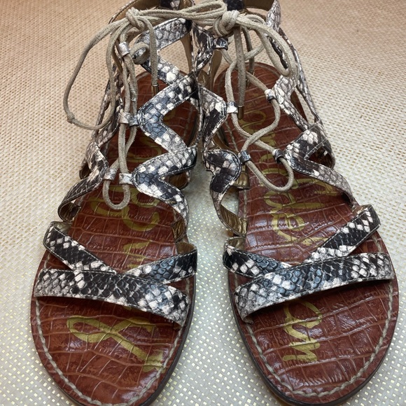 Sam Edelman Snakeskin Leather Sandals (Size: 8.5) - Picture 4 of 8